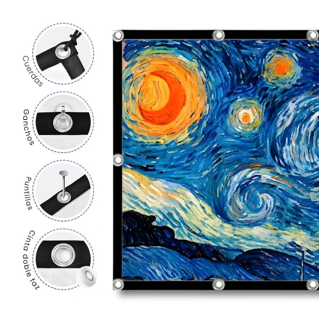 TELA PARA PROYECCION PORTATIL DE 120" FORMATO 16:9 CZ - Imagen 2